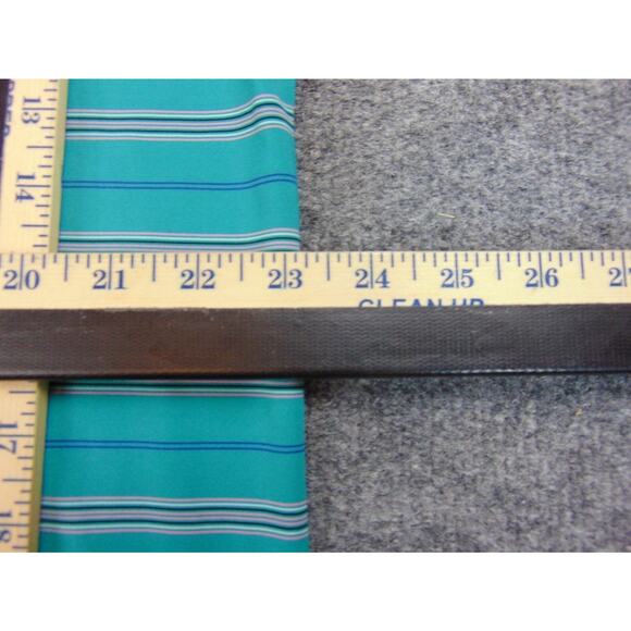 Fennec Polo Shirt Mens Large Teal‎ Blue Striped Short Sleeve Golf Casual - Picture 6 of 8